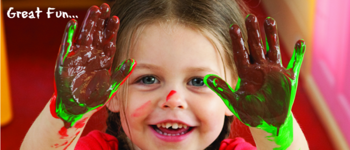 messy hands great fun slider small text